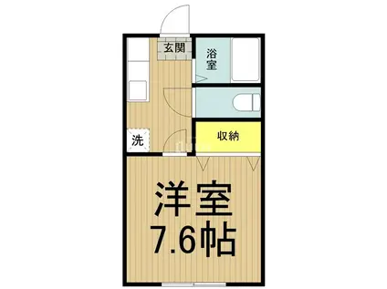 メゾン田原(1K/2階)の間取り写真