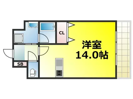 グランツ西大橋(ワンルーム/9階)の間取り写真