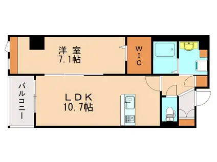 シャンボールなごみ(1LDK/9階)の間取り写真
