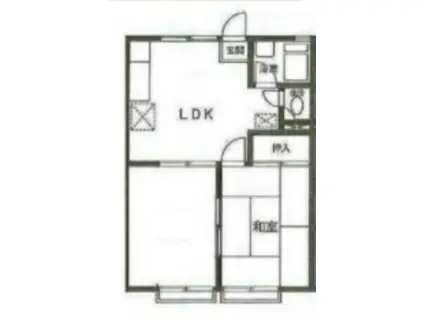 コーポTAMA(2LDK/1階)の間取り写真