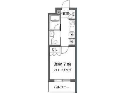 ガーデン用賀(1K/2階)の間取り写真