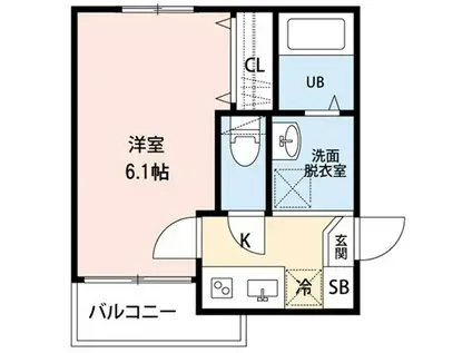 REAL両国(1K/4階)の間取り写真