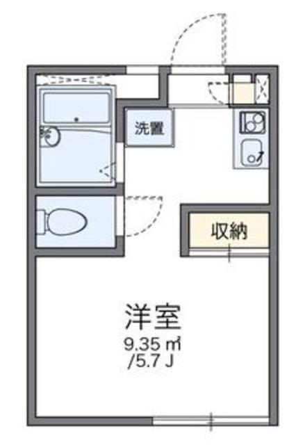 レオパレス日吉町(1K/2階)の間取り写真