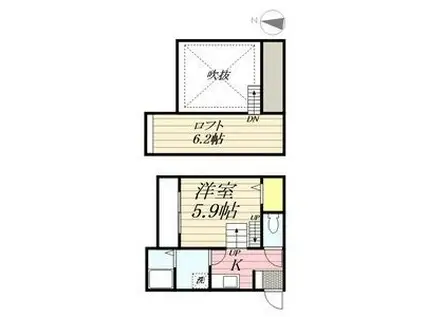 CHARME新守山(1K/1階)の間取り写真