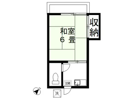 サカエコーポ(1K/2階)の間取り写真