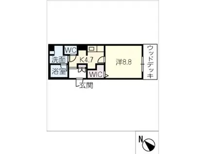 ドエルエルガー(1K/1階)の間取り写真