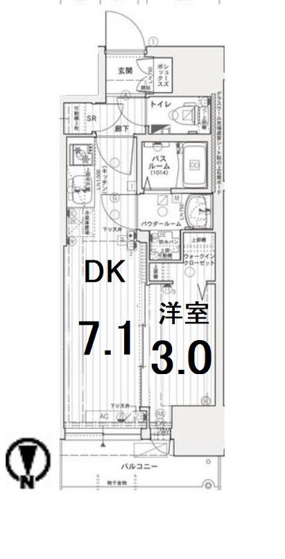 エステムコート名古屋上前津(1DK/9階)の間取り写真