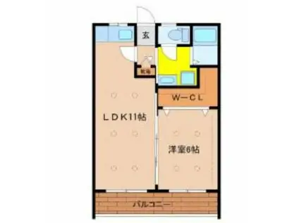 ディアコート・アイKAWARAMACHI I(1LDK/1階)の間取り写真