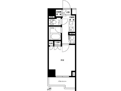 ルーブル仲六郷壱番館(1K/2階)の間取り写真