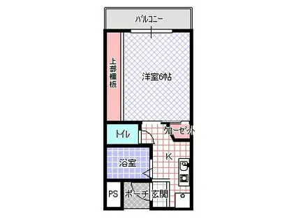 親和ハイツ(1K/3階)の間取り写真