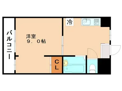 パステル80(1K/1階)の間取り写真