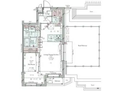 コンシェリア目黒本町 THE RESIDENCE(1LDK/5階)の間取り写真