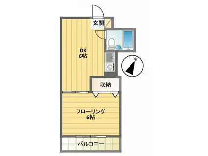 パラッツォ・エム(1DK/3階)の間取り写真