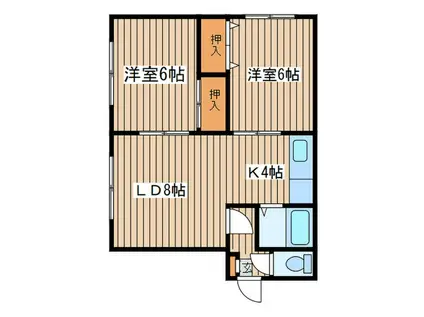 パステルハイム912(2LDK/1階)の間取り写真