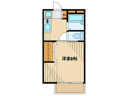 プレジール中町(1K/1階)の間取り写真