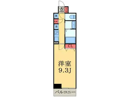 千葉ポートイースト(1K/3階)の間取り写真