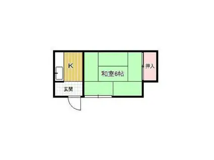 八坂荘(ワンルーム/3階)の間取り写真