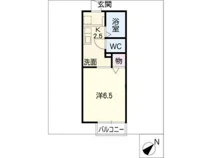 サンビレッジ(1K/2階)の間取り写真