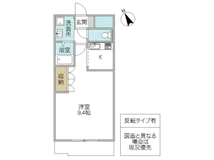 GRYFFINDORII(1K/1階)の間取り写真