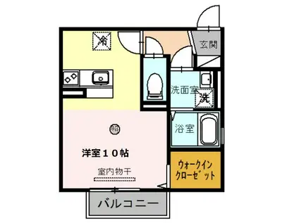 シャトレー彦根(ワンルーム/2階)の間取り写真