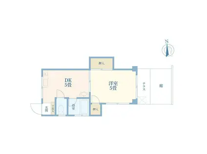 コーポクローバー(1DK/1階)の間取り写真