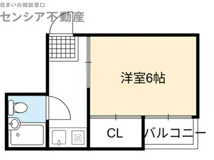 グレーシー都島(1K/3階)の間取り写真