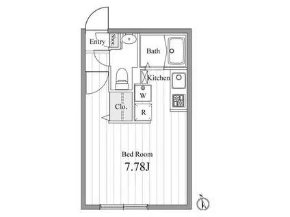 ZESTY松陰神社II(1K/3階)の間取り写真