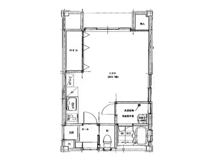 ビューティーマンション井上(ワンルーム/1階)の間取り写真