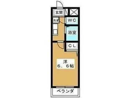 リノバス名港(1K/1階)の間取り写真