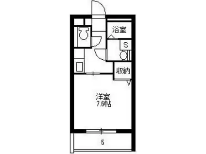 LUANA(1K/3階)の間取り写真