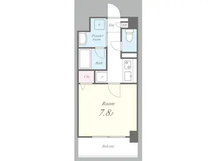 パークハイム日比野(1K/1階)の間取り写真