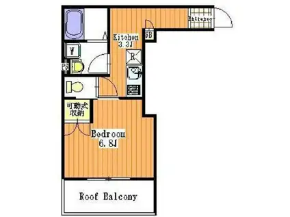 プラザ雑司が谷(1K/3階)の間取り写真
