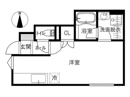 ROANNE(ワンルーム/1階)の間取り写真