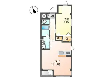 ルミナスステージ(1LDK/3階)の間取り写真