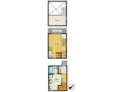 コーディエライト(ワンルーム/1階)の間取り写真