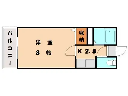 モンシャトー(1K/2階)の間取り写真