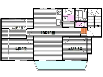 西蒲田レジデンス(3LDK/2階)の間取り写真