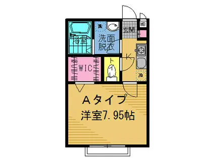 ドエル晴見(1K/1階)の間取り写真