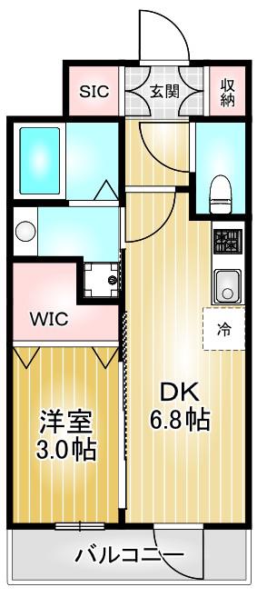 エステムコート名古屋上前津(1DK/11階)の間取り写真