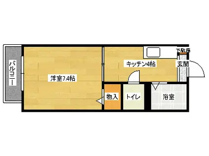 FLOURISH CLUB(1K/1階)の間取り写真