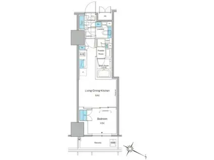 ルフォンプログレ北新宿(1LDK/7階)の間取り写真