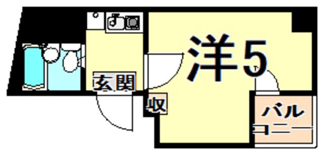 灘ステーションパーク(1K/4階)の間取り写真
