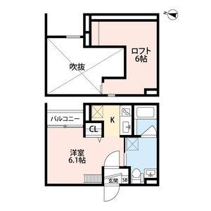 MAISON DE CERCLE(1K/1階)の間取り写真