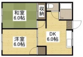 セレッソ吉岡C棟(2DK/2階)の間取り写真