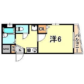 プラッツ王子公園(1K/1階)の間取り写真