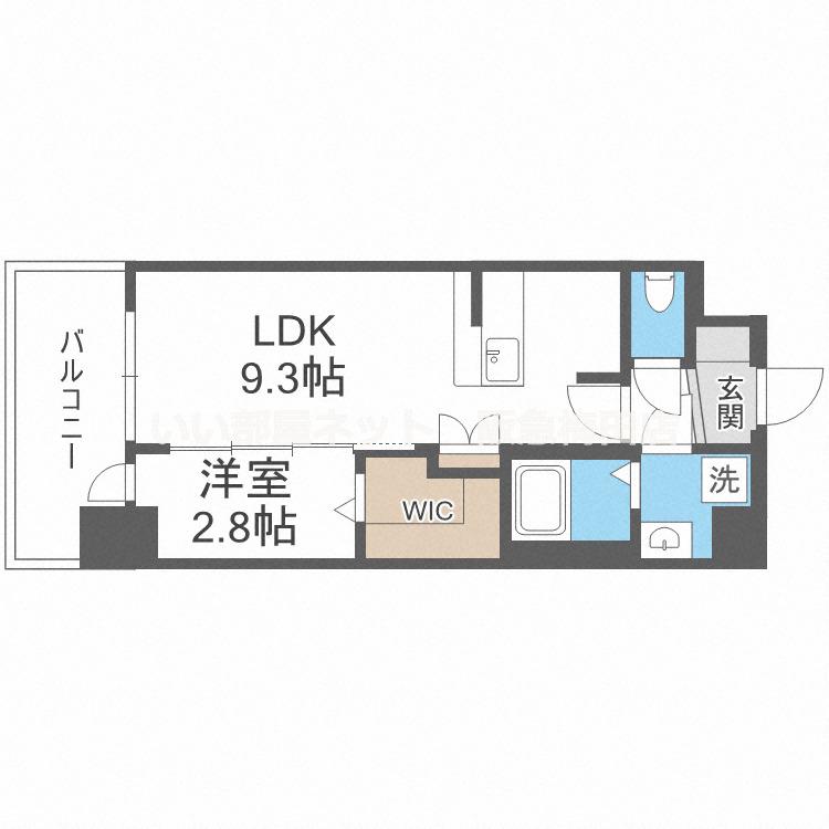 セレニテ新大阪プリエ(1LDK/11階)の間取り写真