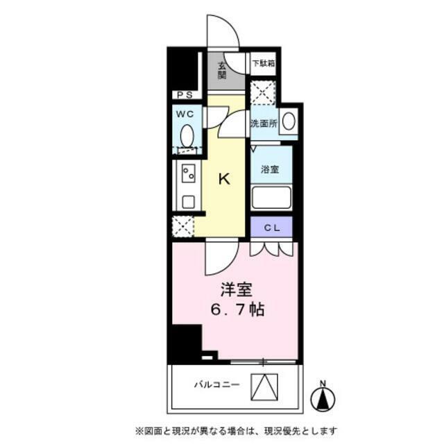 エムフラット秋葉原(1K/4階)の間取り写真