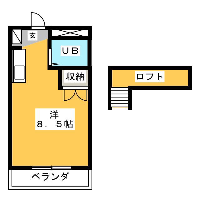 MAPLE・YADA FII(ワンルーム/2階)の間取り写真