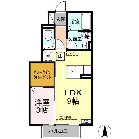 セジュールエスペランサ(1LDK/1階)の間取り写真