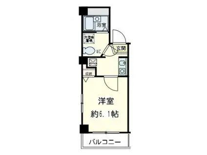 エスト横浜(1K/4階)の間取り写真